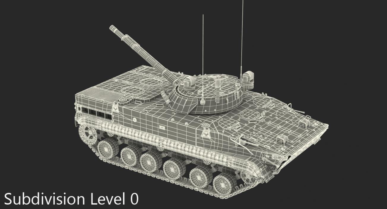 3D Light Tank BMP-3 Desert model