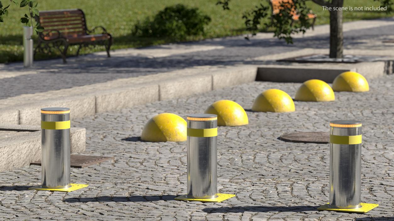 Bollards Collection 3D model