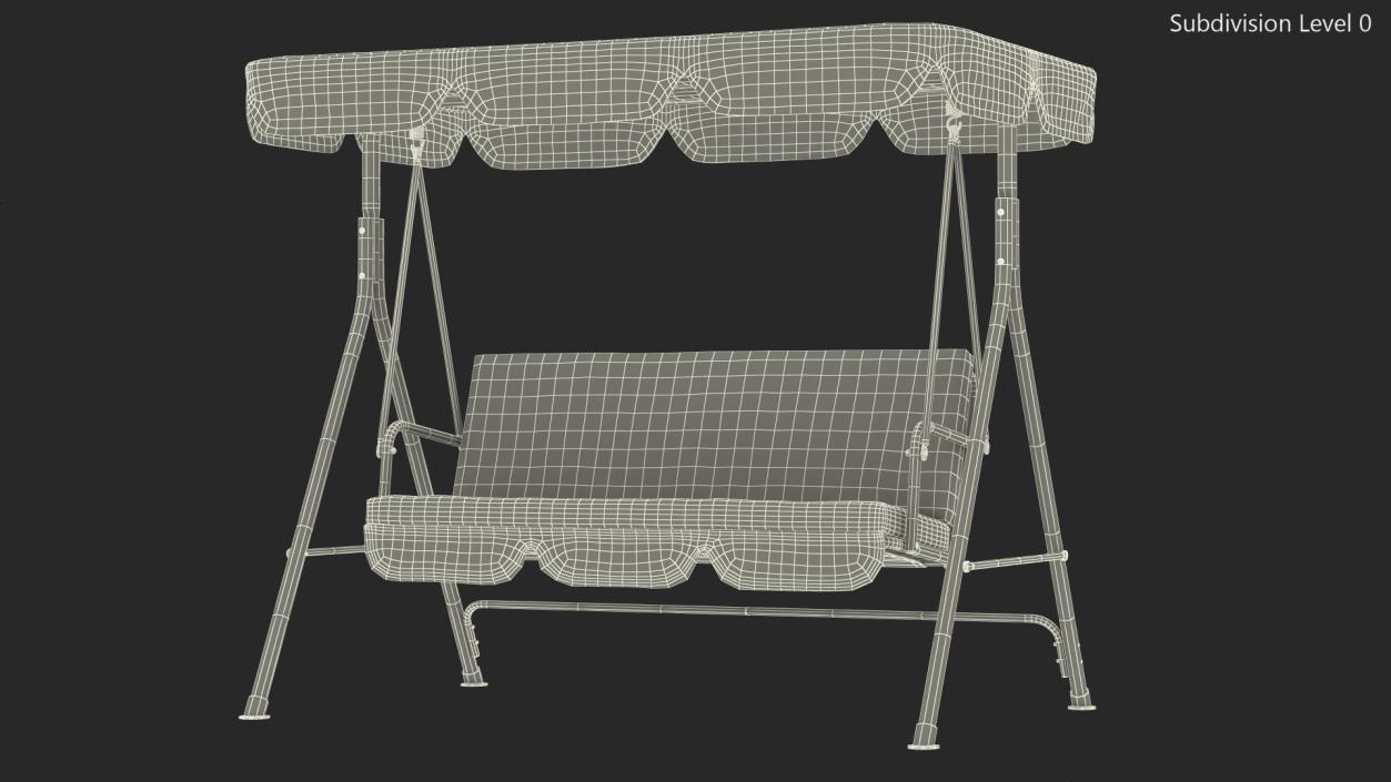 Porch Swing African 3D model