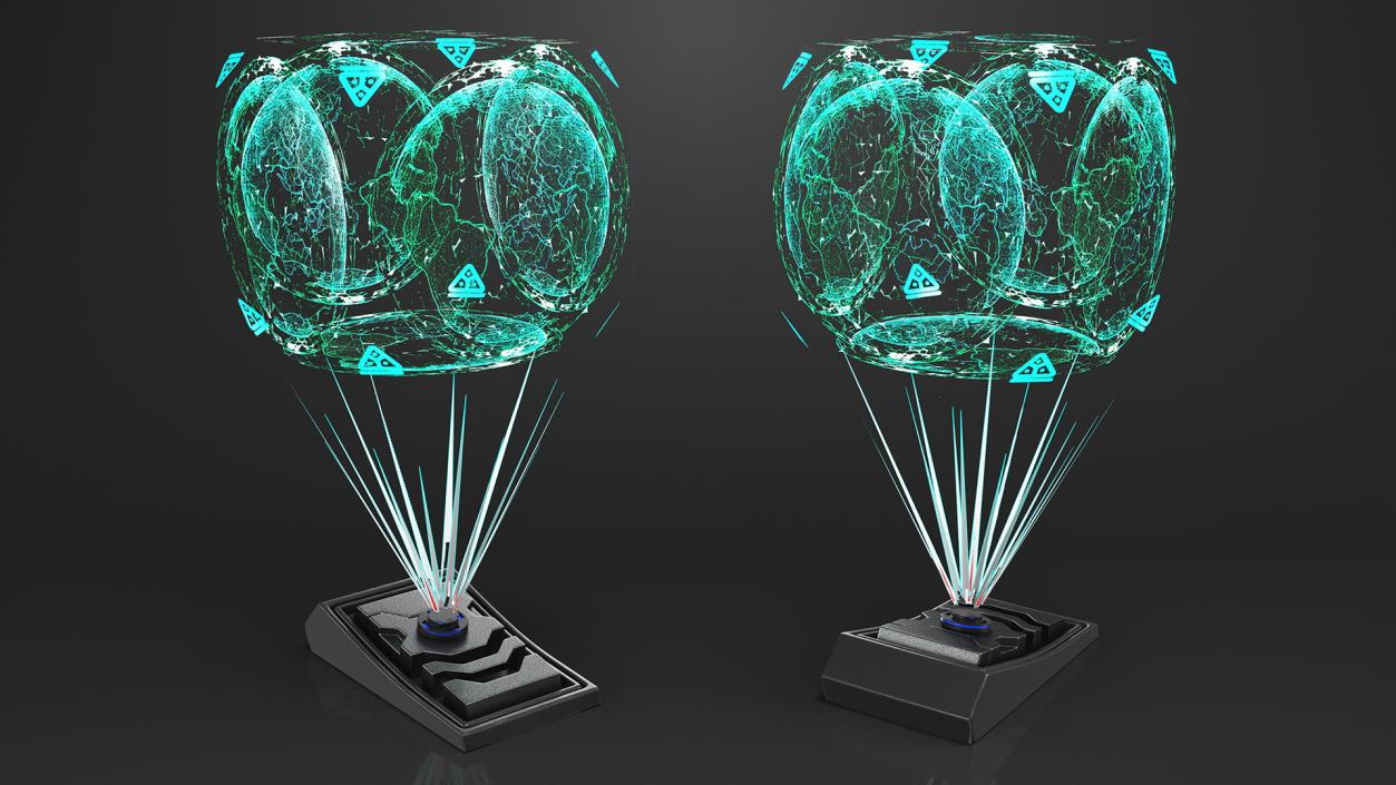 3D Planet Earth Holograms Collection model