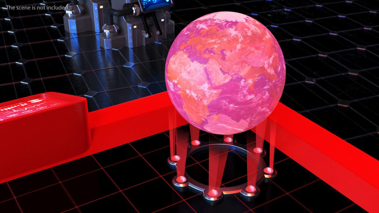 3D Planet Earth Holograms Collection model