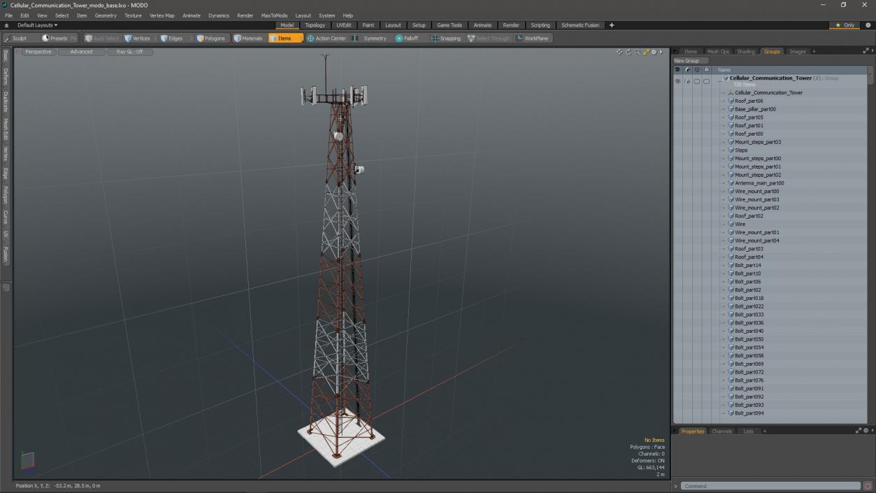 3D Cellular Communication Tower model