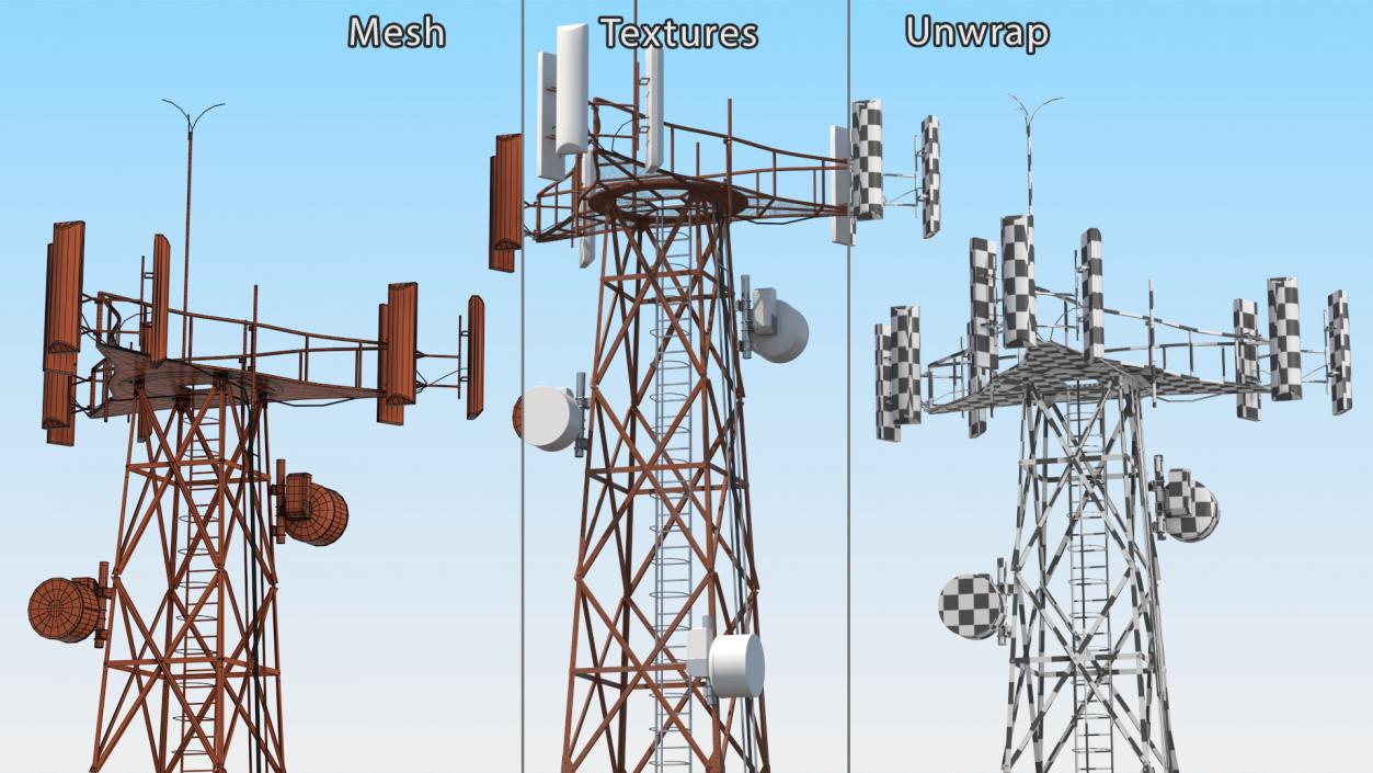 3D Cellular Communication Tower model