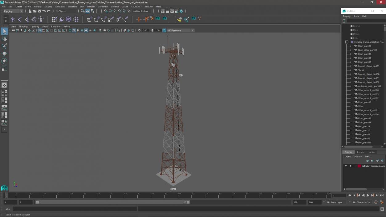 3D Cellular Communication Tower model