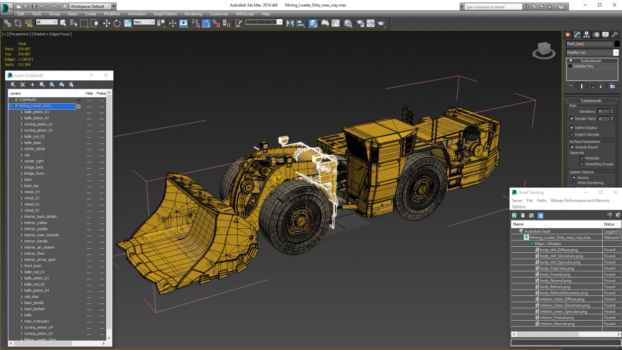 Mining Loader Dirty 3D model