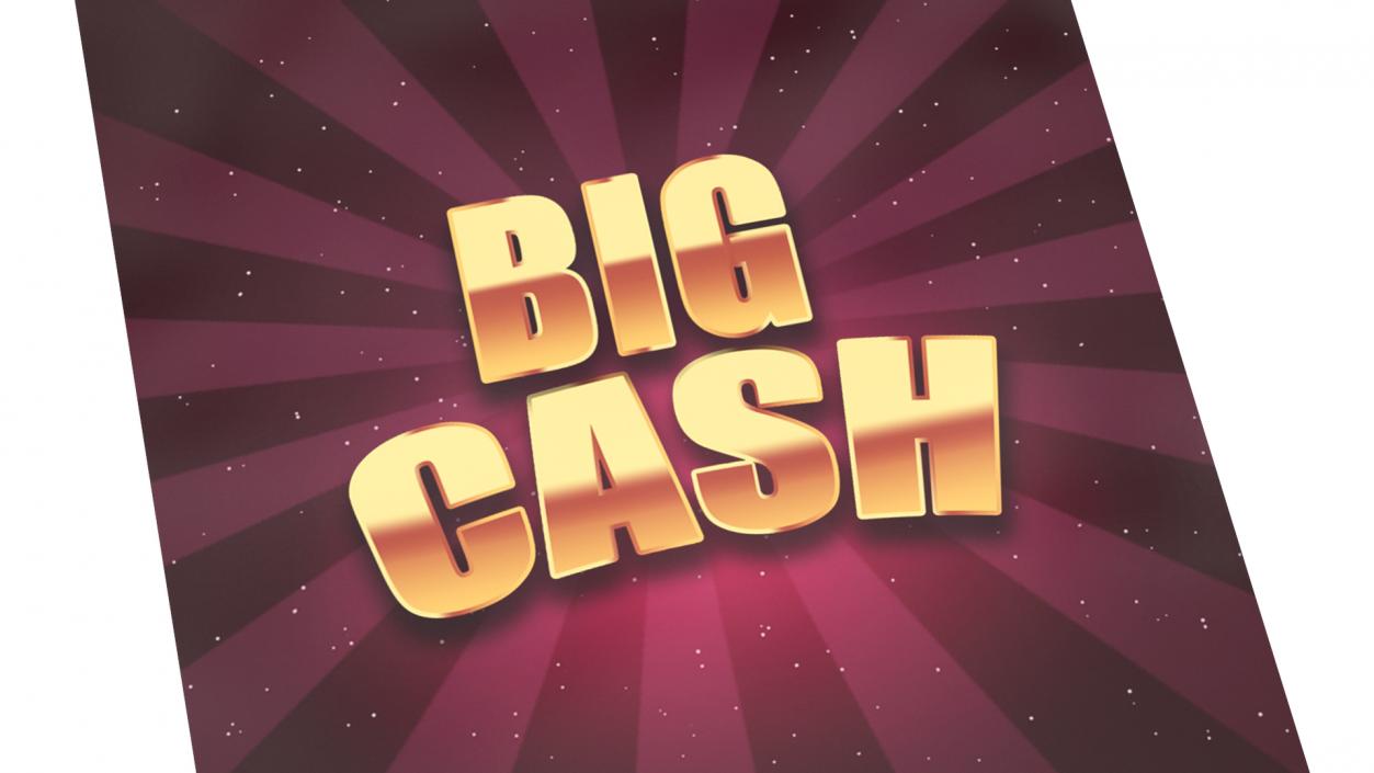 3D model Big Cash Scratch Off Lottery Ticket