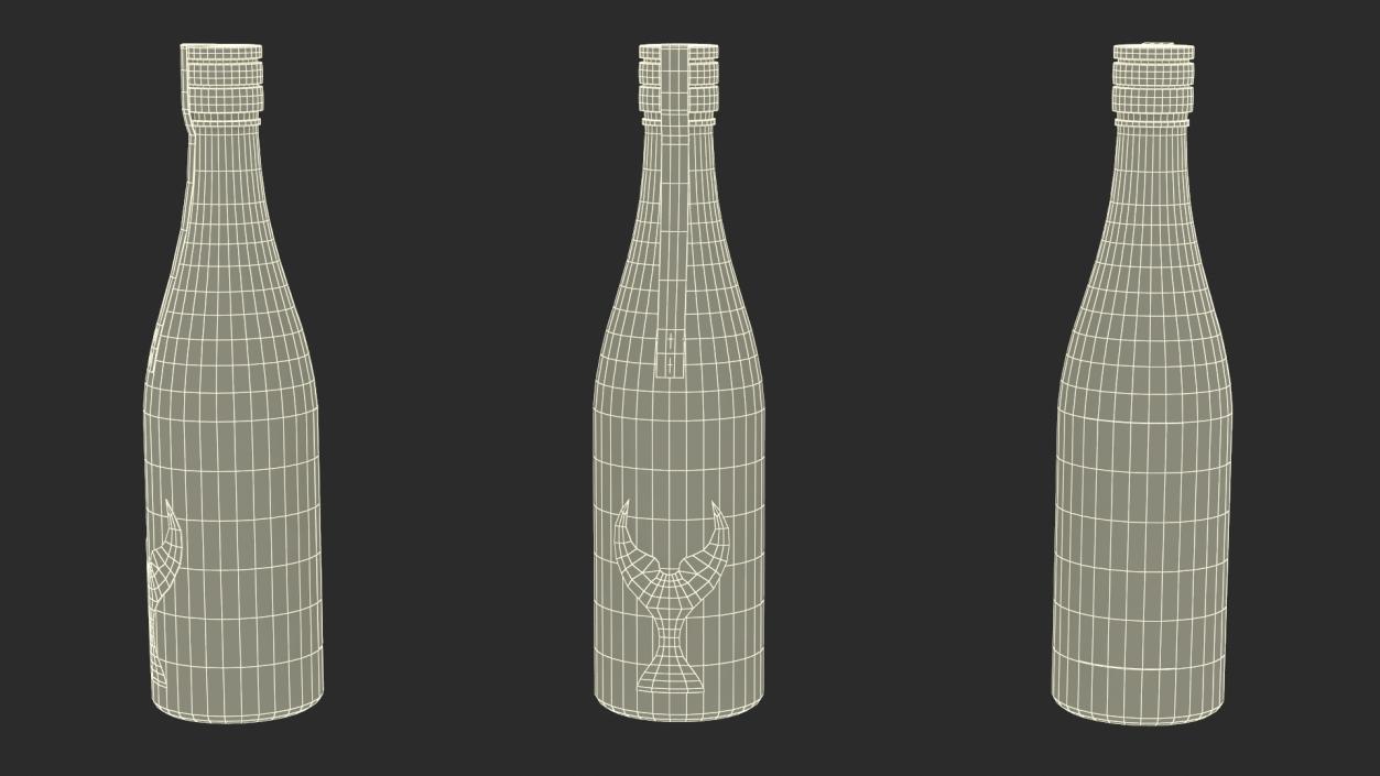 3D model Suigei Shuzo Junmai Daiginjo Mann Wine Bottle