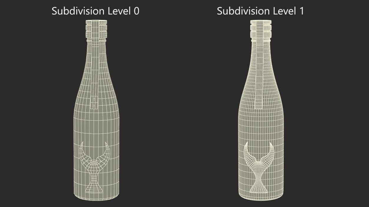 3D model Suigei Shuzo Junmai Daiginjo Mann Wine Bottle