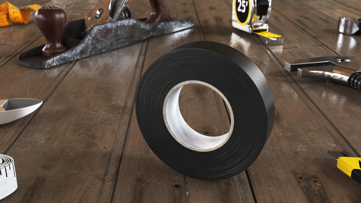 3D PVC Electrical Insulation Tape Black