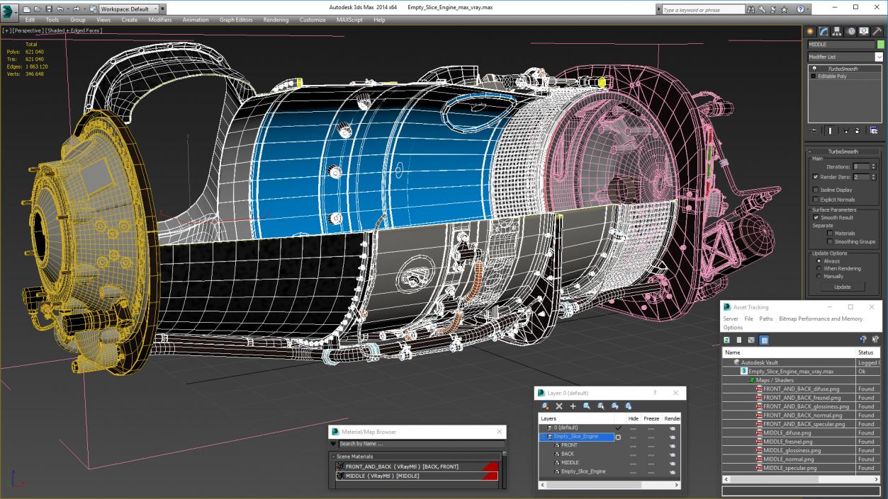 3D Empty Slice Engine model