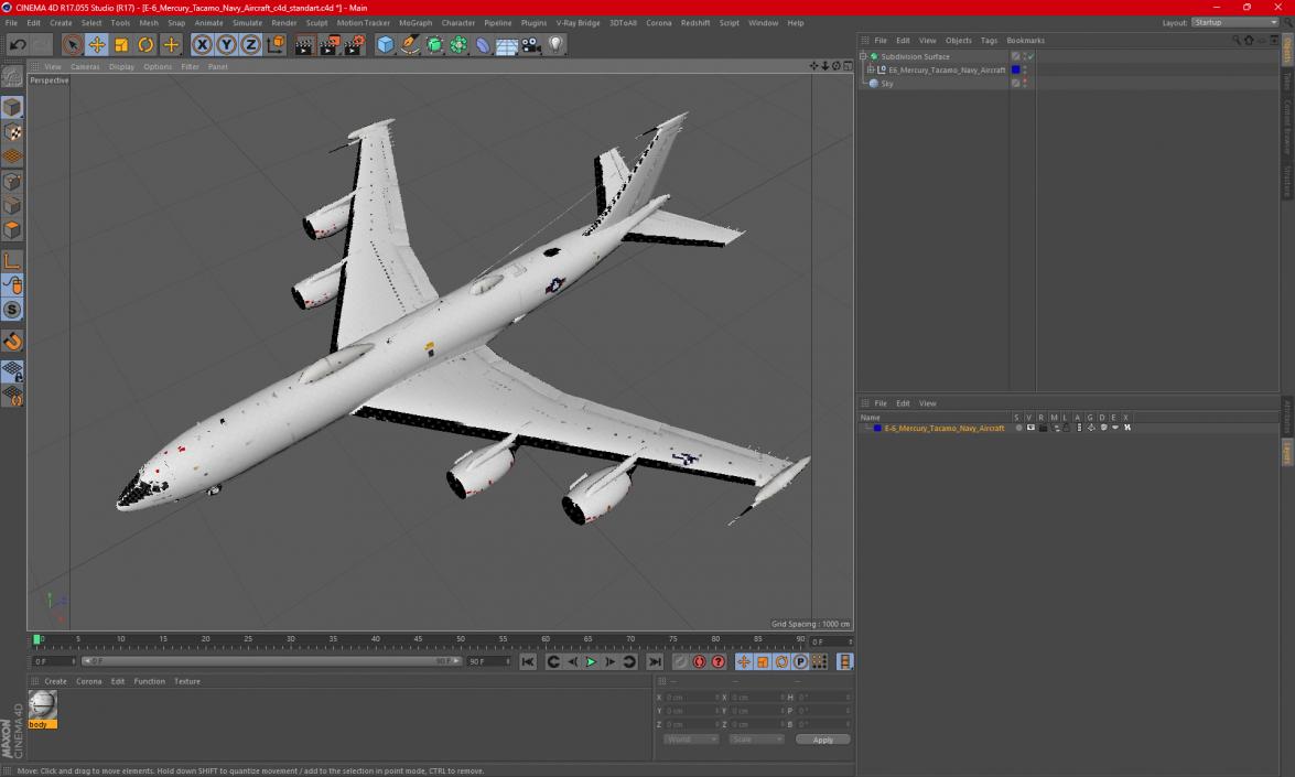 E-6 Mercury Tacamo Navy Aircraft 3D