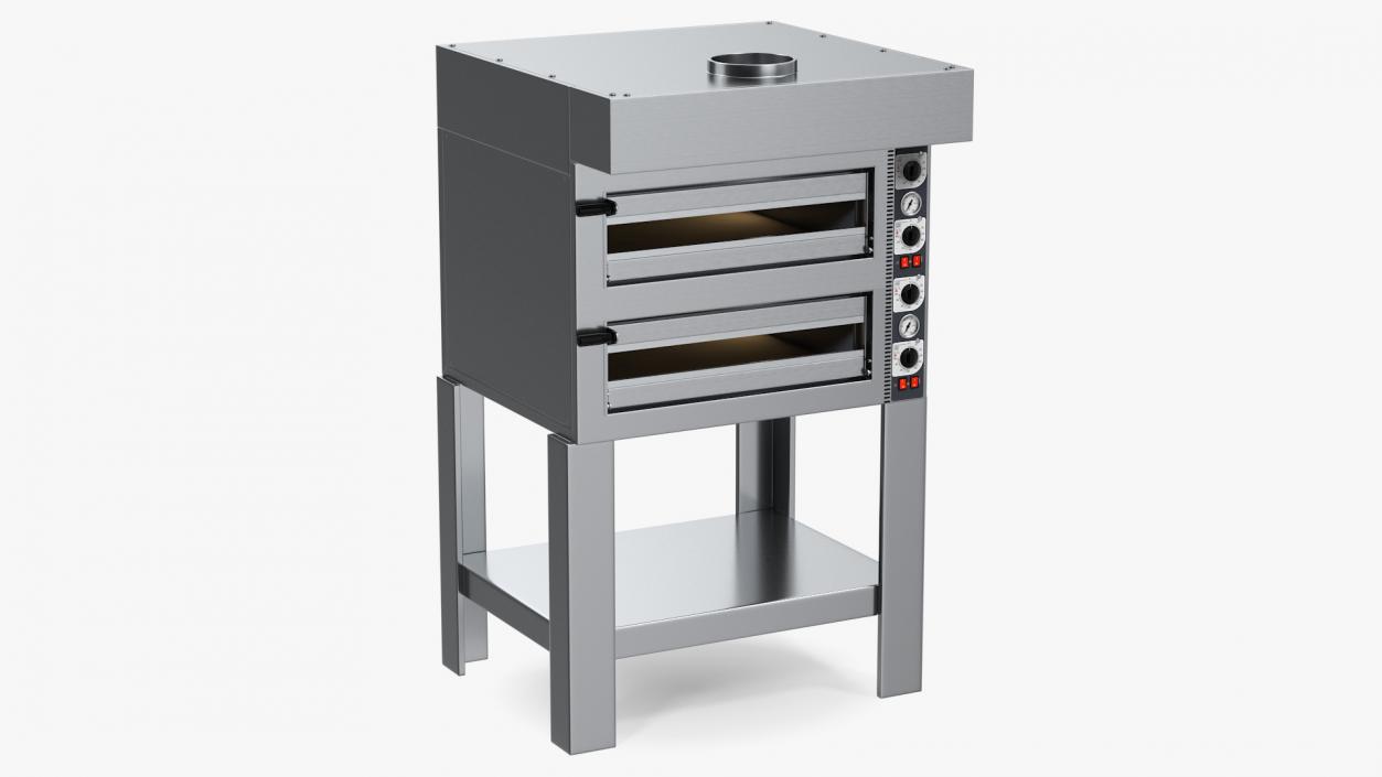 Twin Deck Electric Pizza Oven 3D model