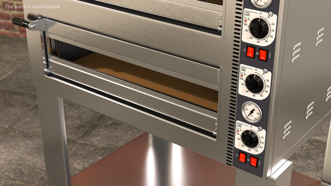 Twin Deck Electric Pizza Oven 3D model