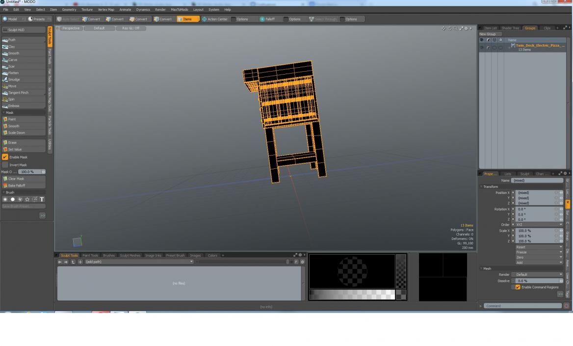 Twin Deck Electric Pizza Oven 3D model