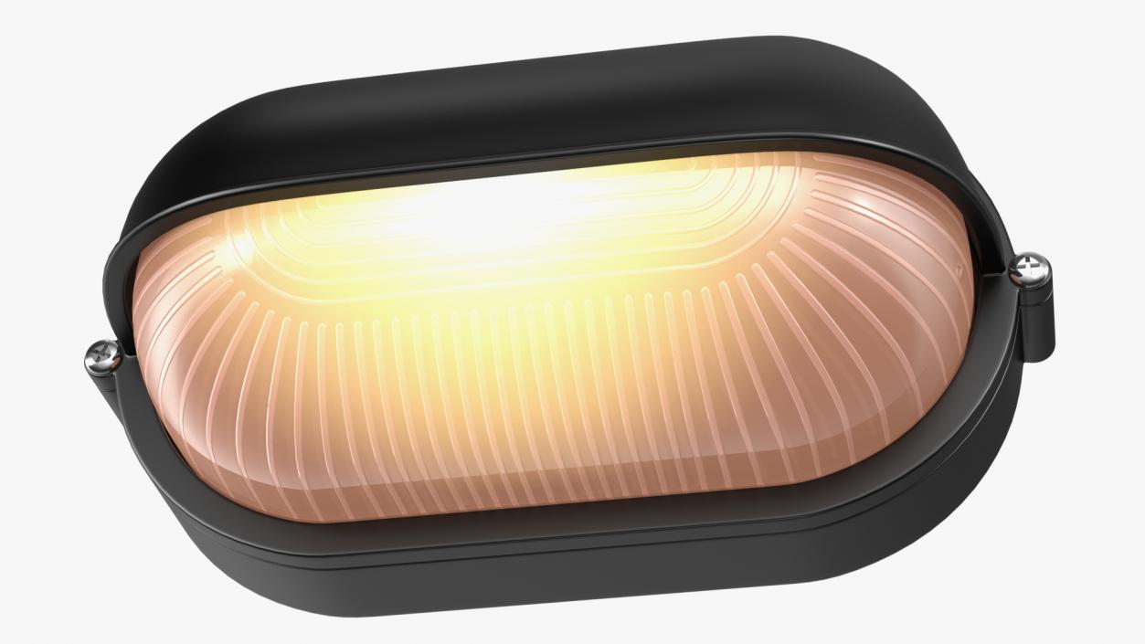 3D Oval Eyelid Bulkhead Light Switched on model