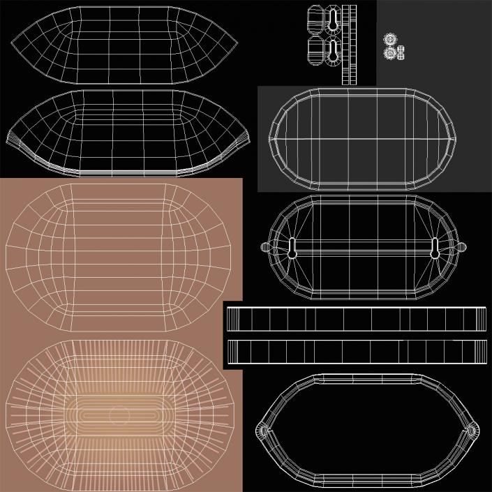 3D Oval Eyelid Bulkhead Light Switched on model