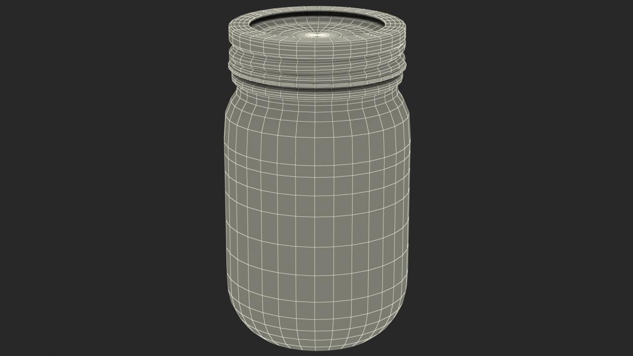 3D Glass Jar with Jam model