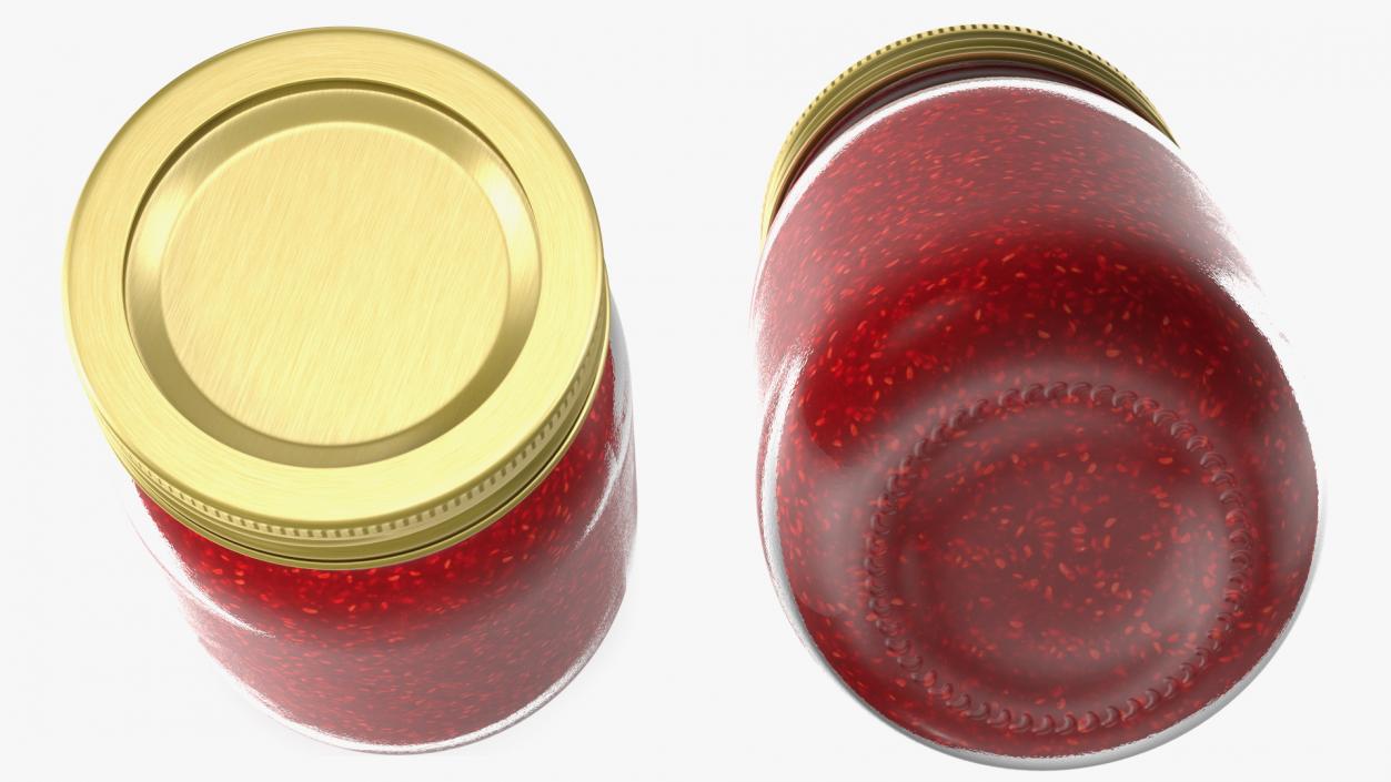 3D Glass Jar with Jam model