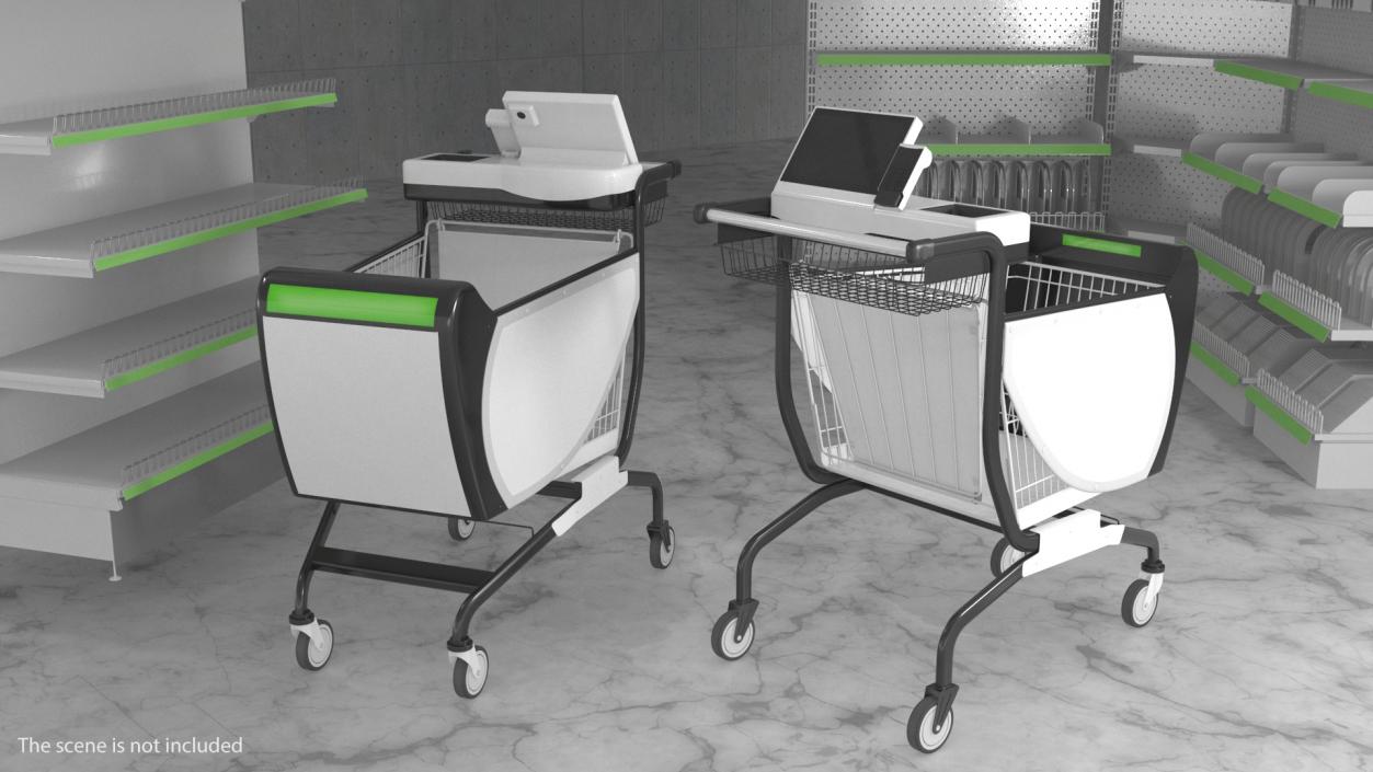 3D Smart Shopping Carts Collection