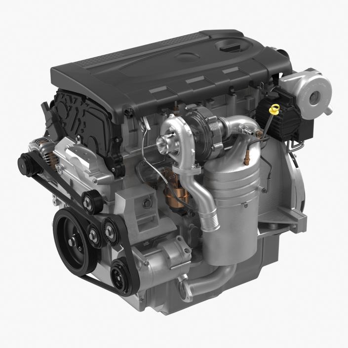 Turbo Diesel Engine 1.6 Liter 3D model