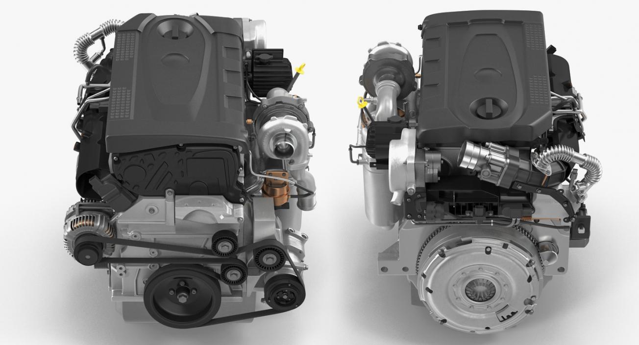 Turbo Diesel Engine 1.6 Liter 3D model