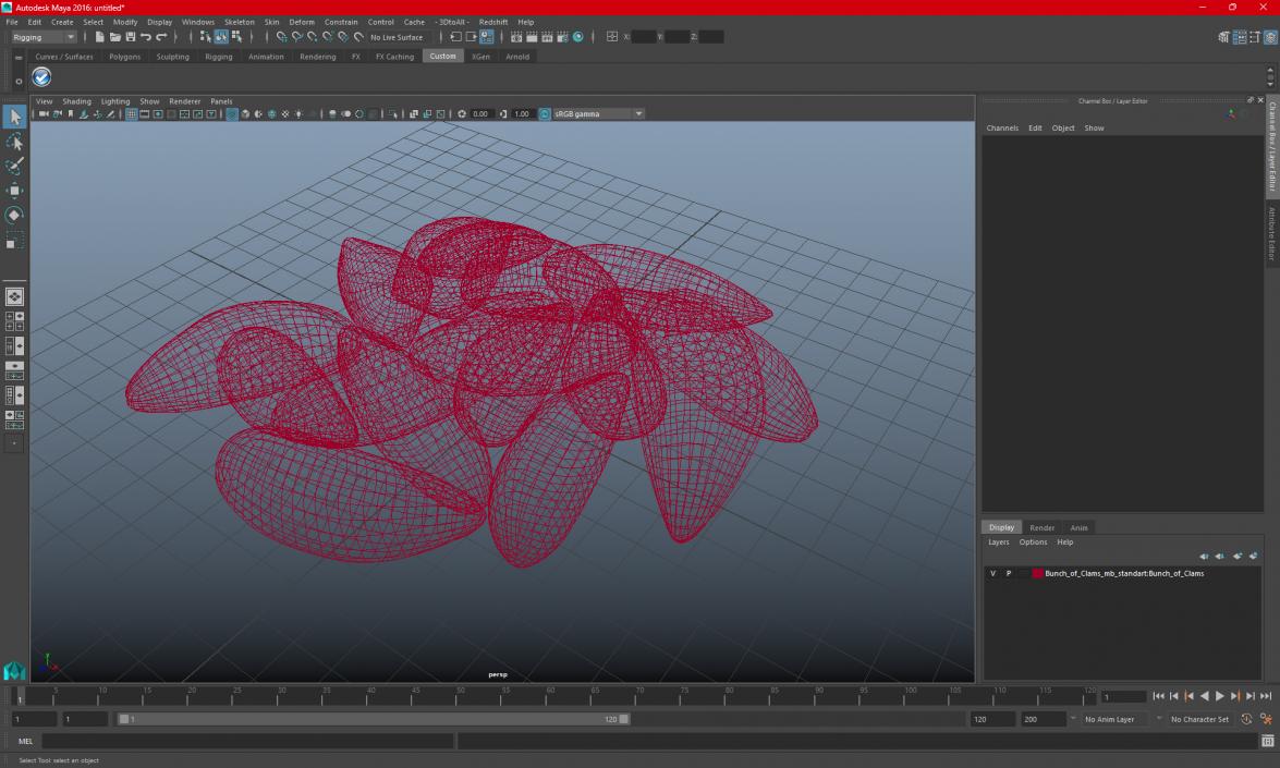 Bunch of Clams 3D model