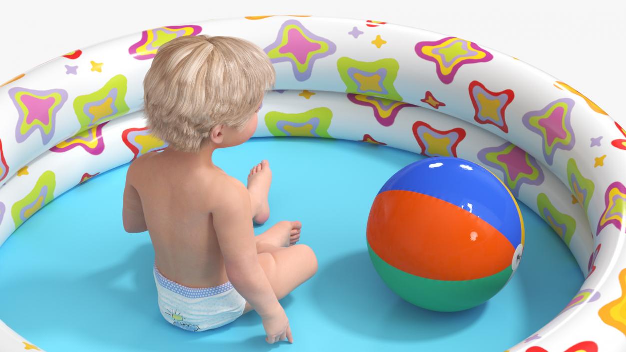 Toddler Baby with Children Accessories Collection 3D model