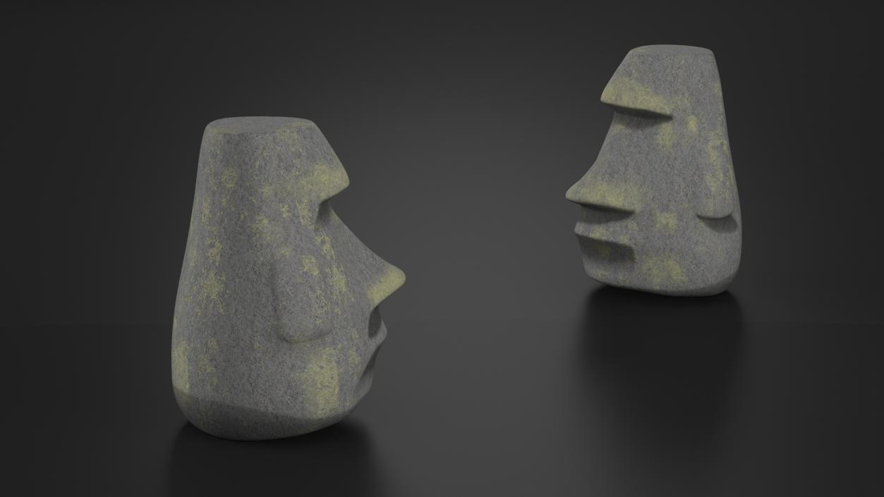 Emoji Moai 2 3D