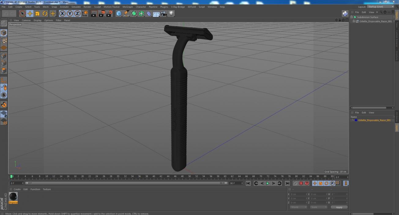 3D model Gillette Disposable Razor