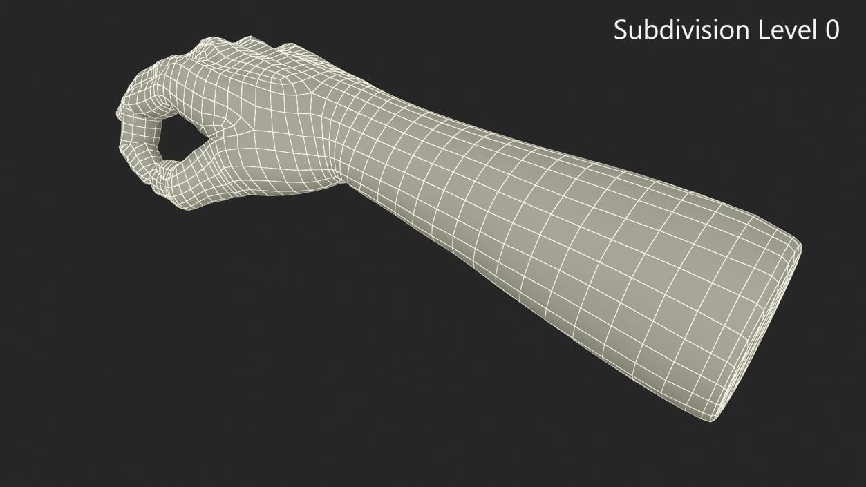 3D model Man European Hand OK Pose