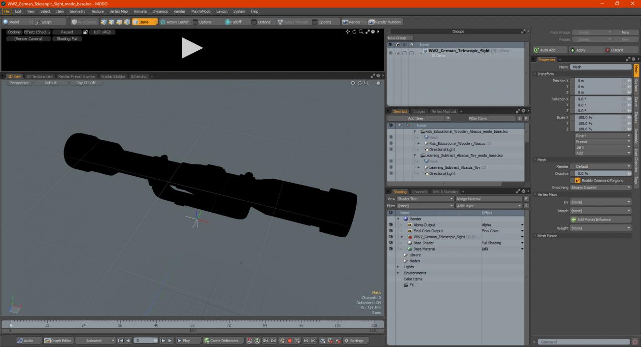 WW2 German Telescopic Sight 3D