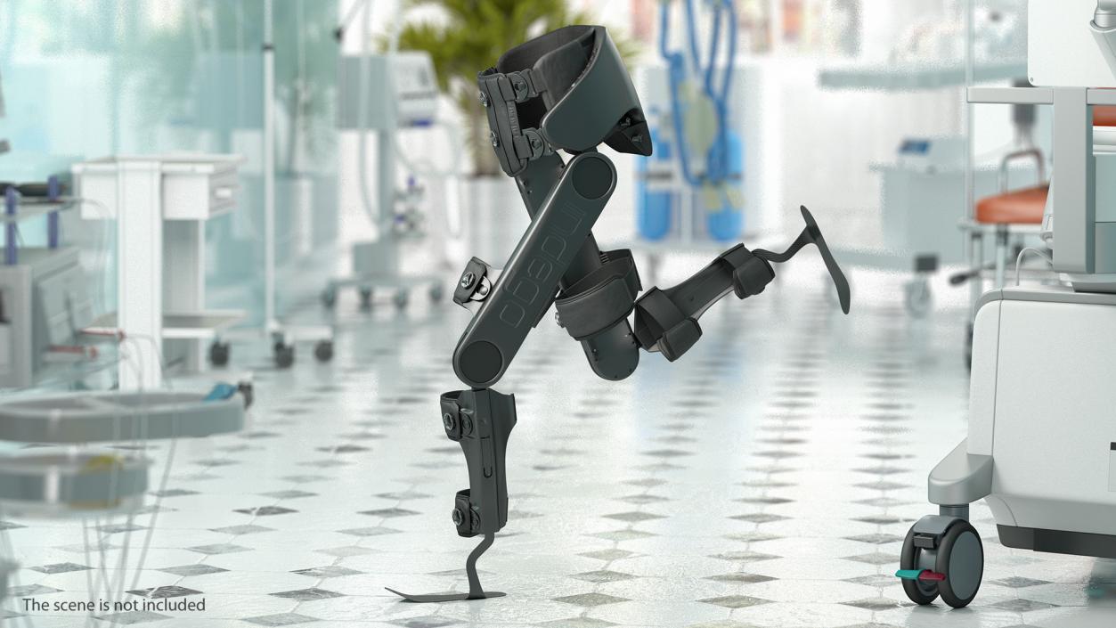 3D model Rehabilitation Exoskeleton Indego Rigged