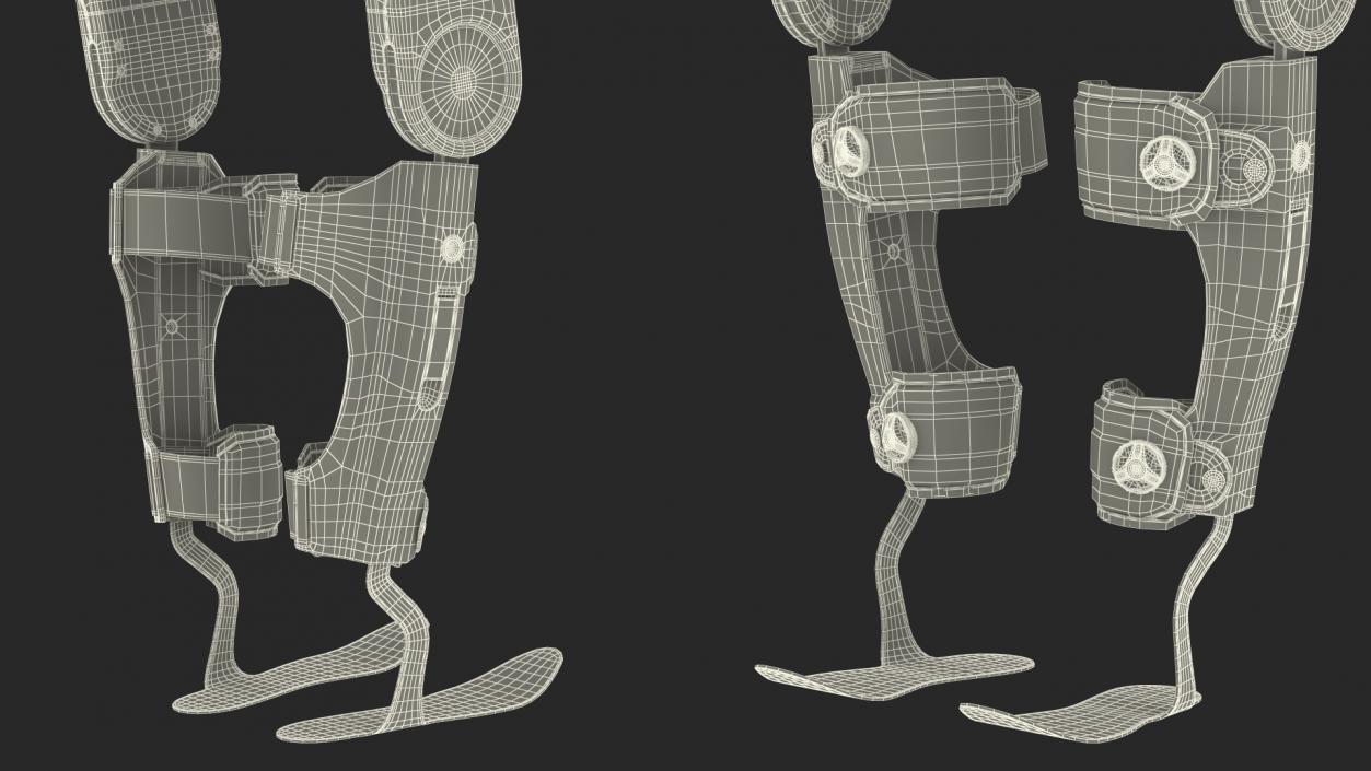 3D model Rehabilitation Exoskeleton Indego Rigged