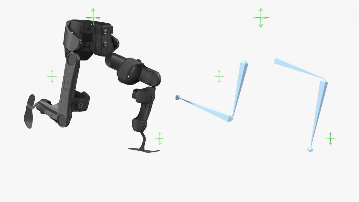 3D model Rehabilitation Exoskeleton Indego Rigged