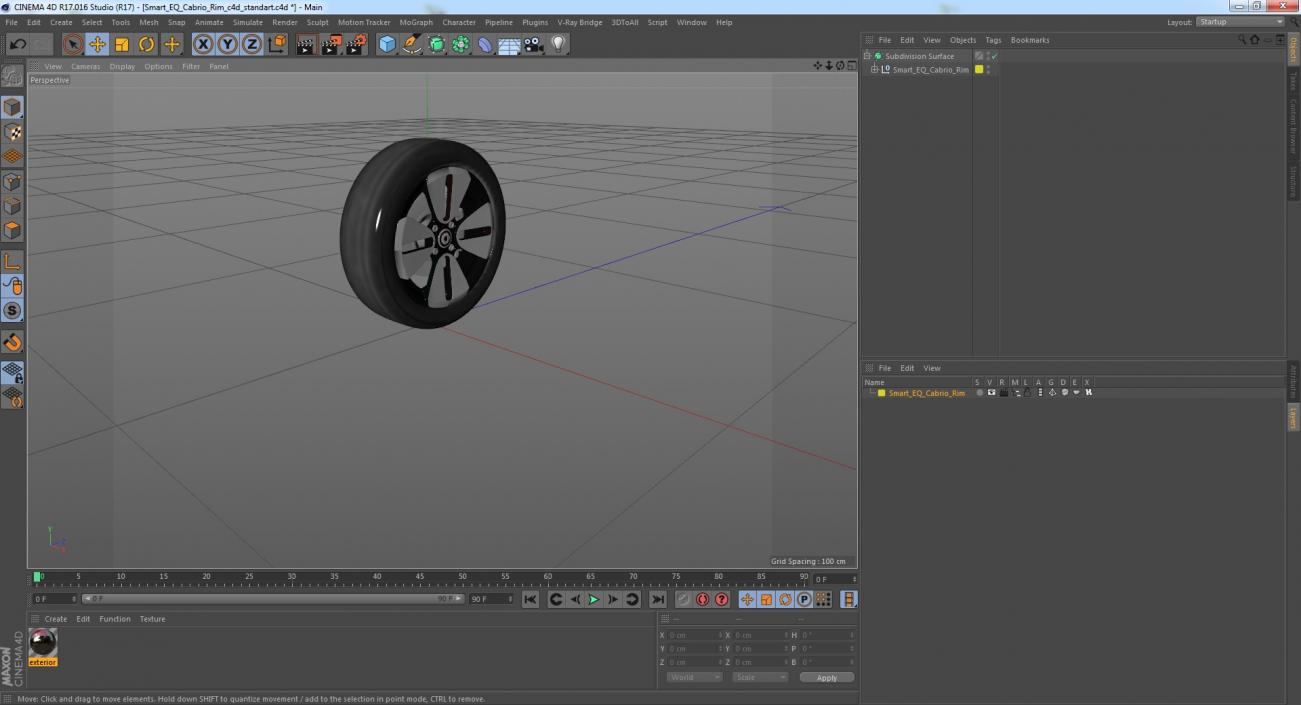 Smart EQ Cabrio Rim 3D model