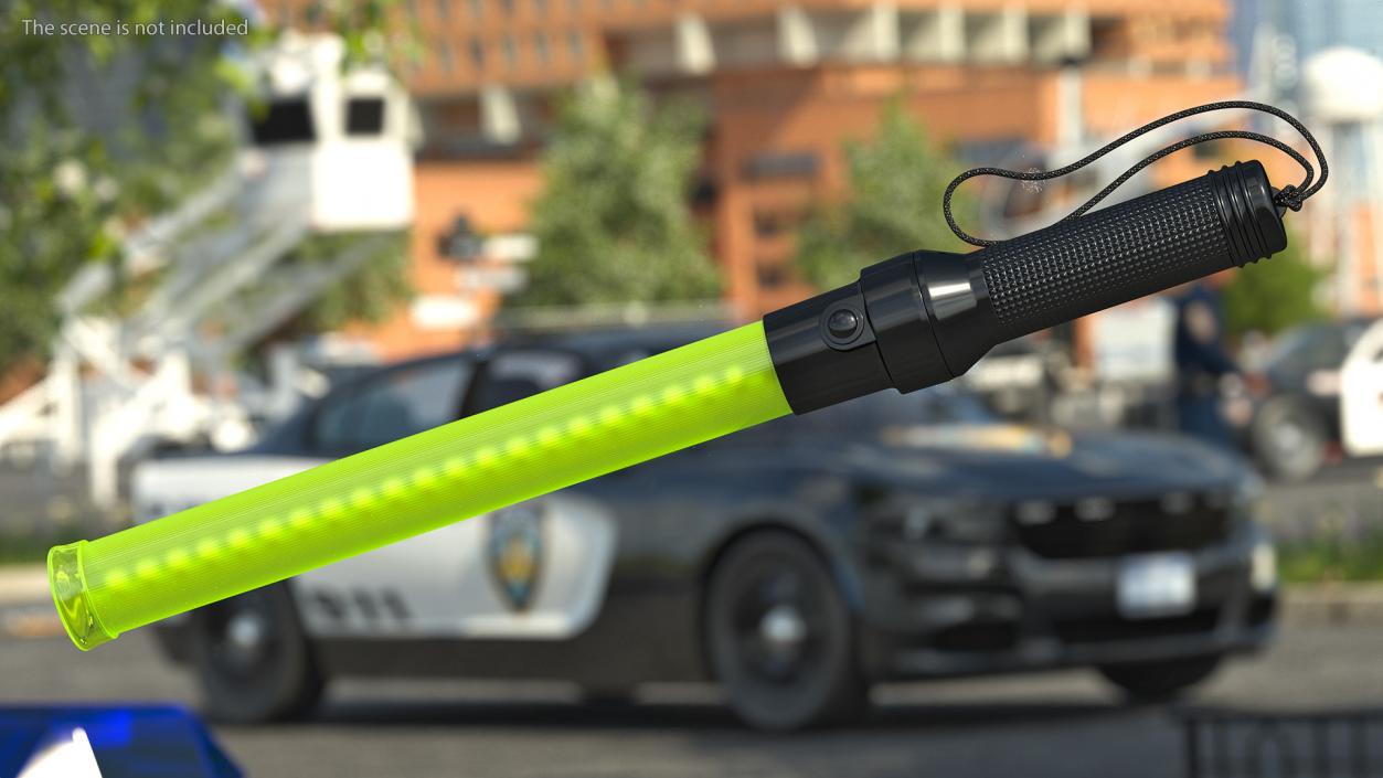 3D LED Traffic Control Baton Green