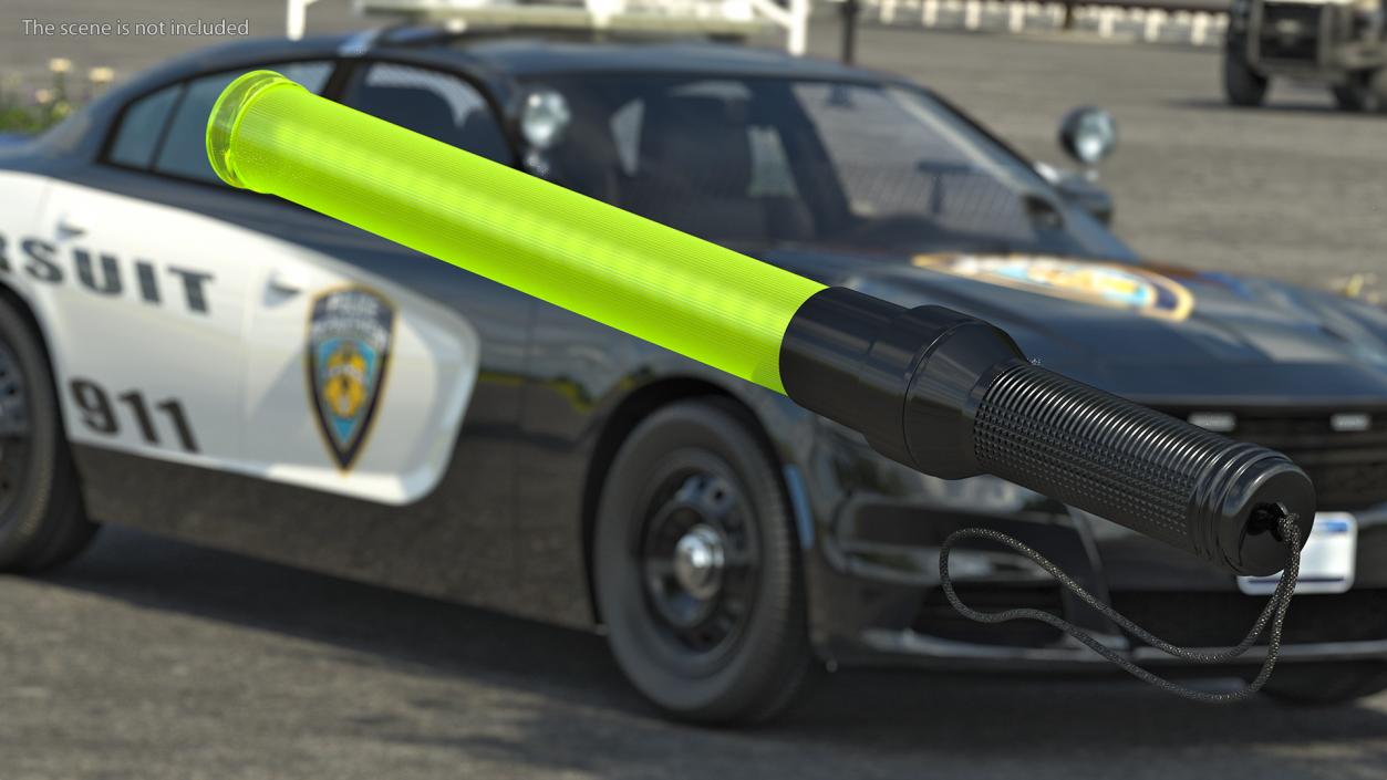 3D LED Traffic Control Baton Green