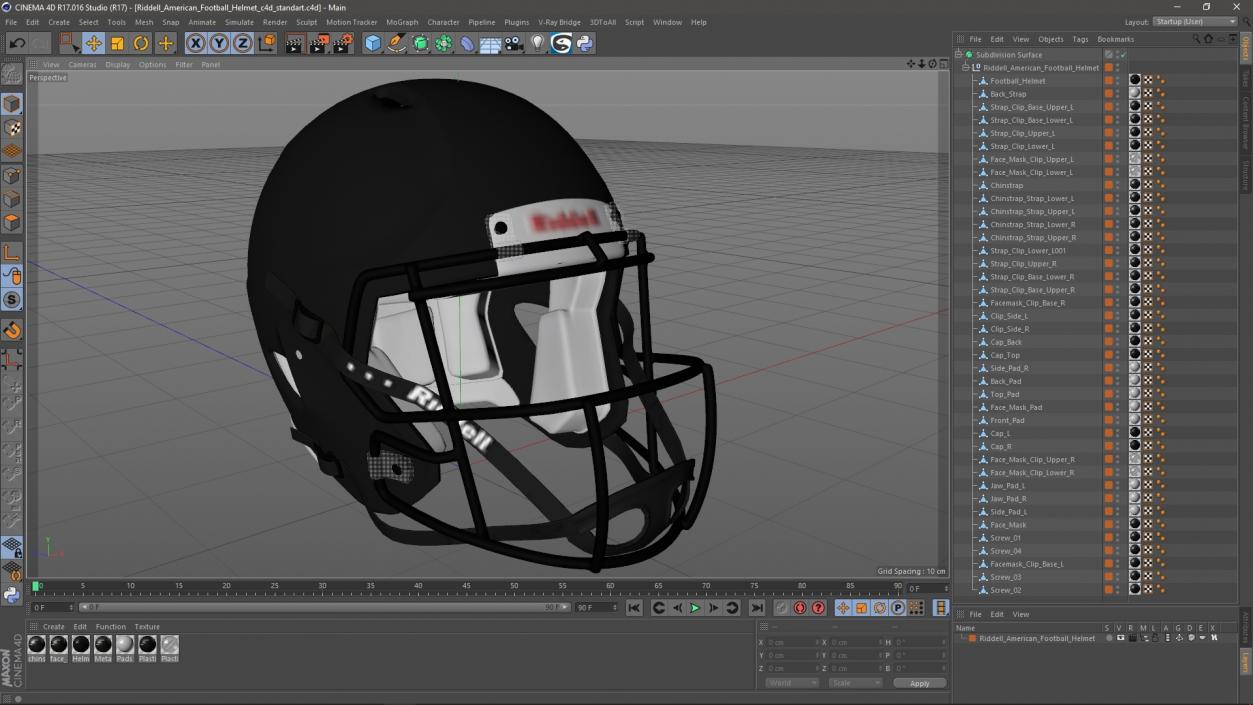 Riddell American Football Helmet 3D