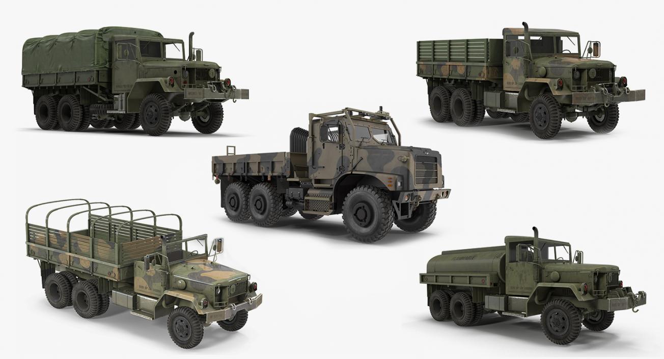 US Army WWII Trucks Collection 2 3D