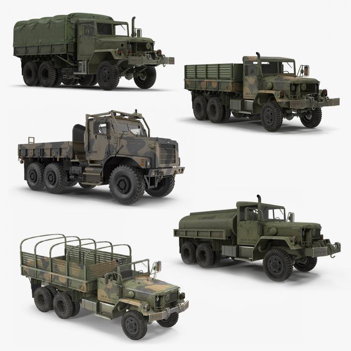 US Army WWII Trucks Collection 2 3D