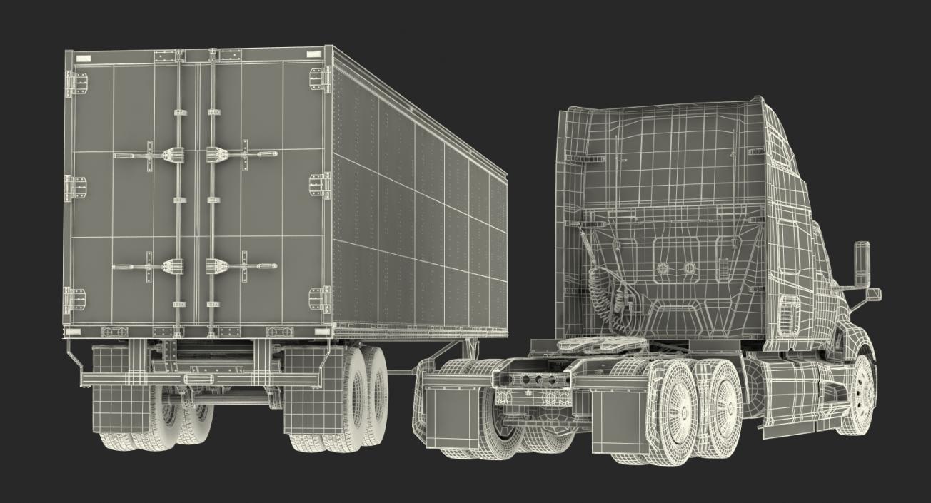 Heavy Duty Truck with Trailer 3D model