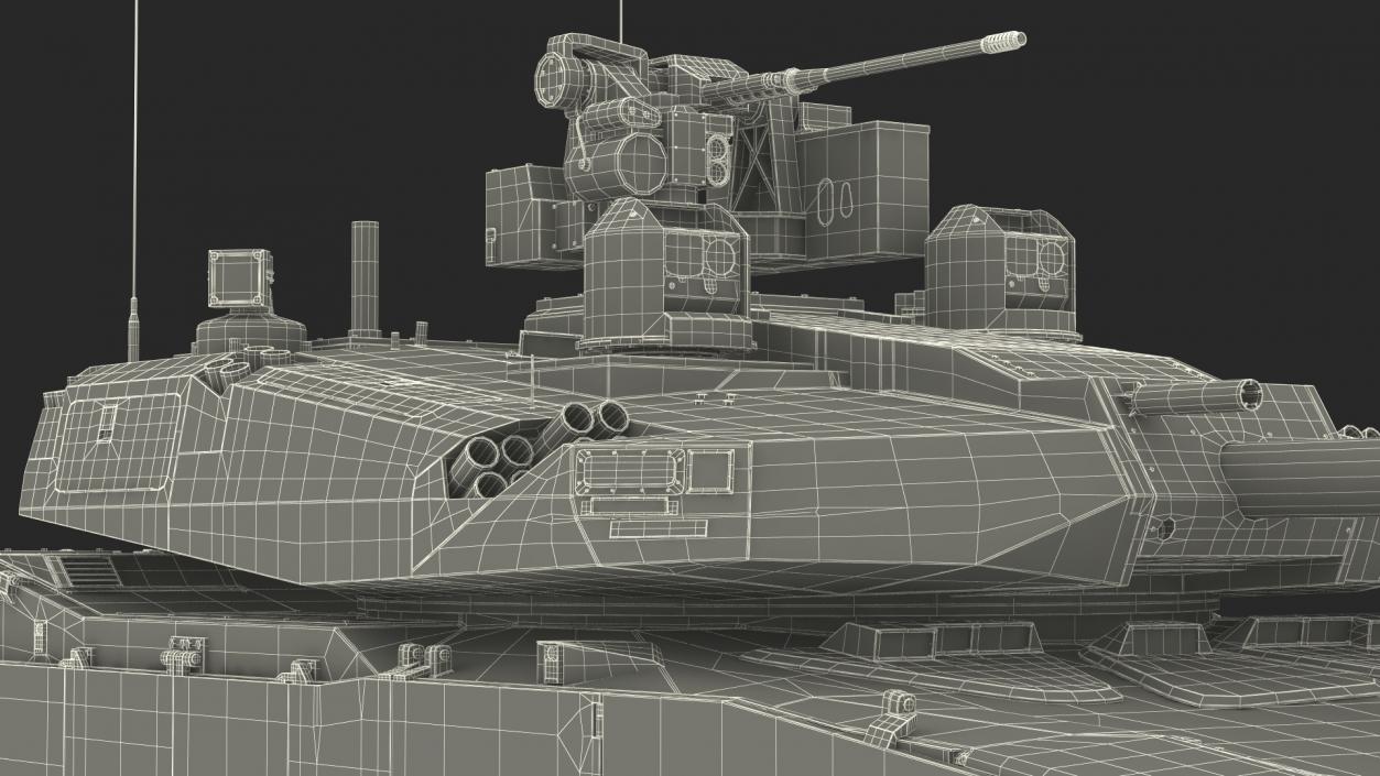 3D Tank Abrams X Grey model