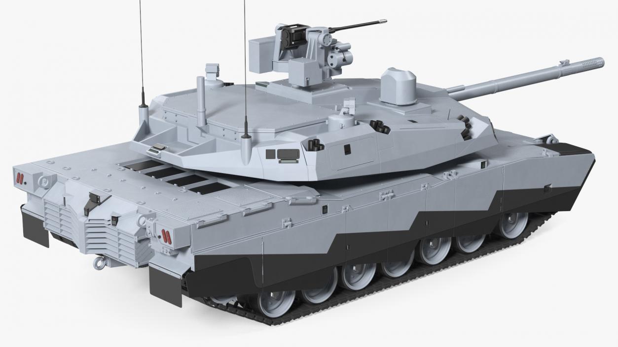 3D Tank Abrams X Grey model