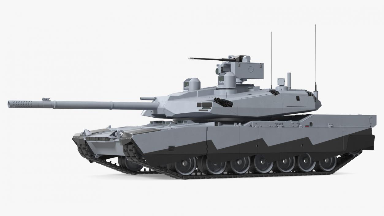 3D Tank Abrams X Grey model