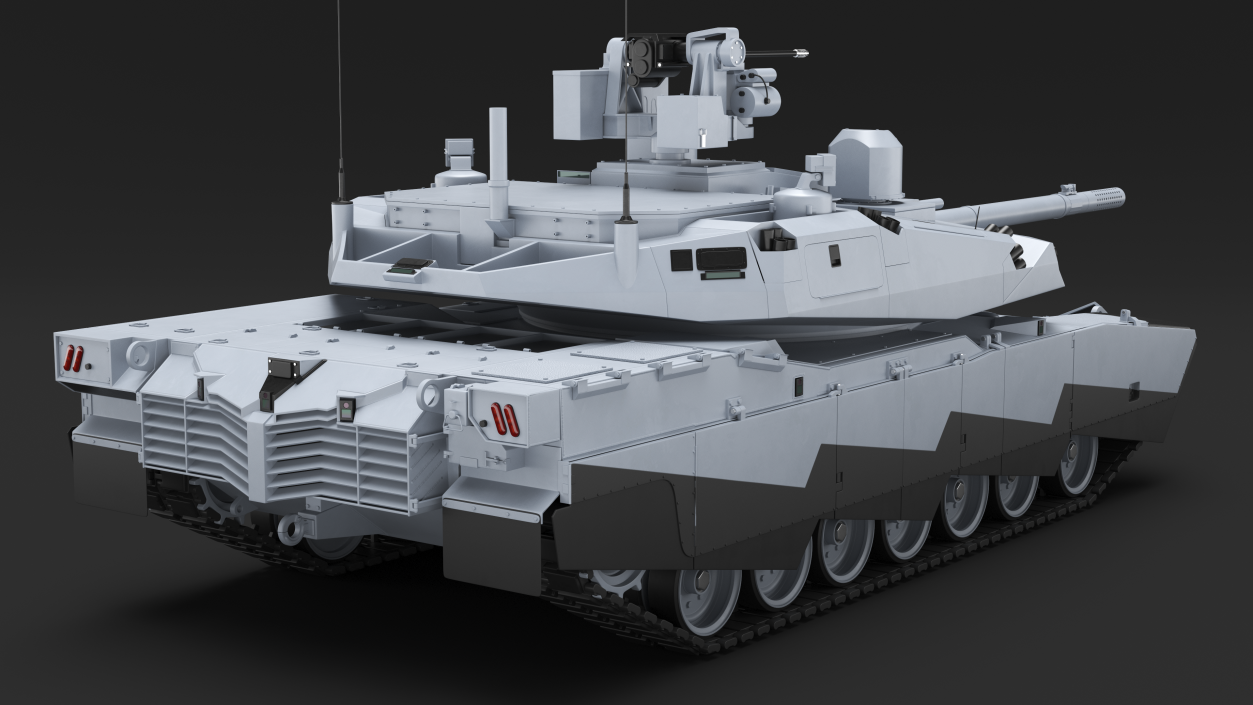 3D Tank Abrams X Grey model