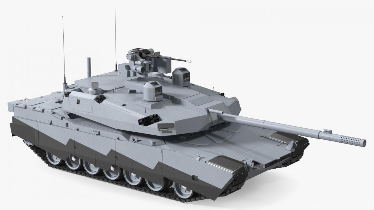 3D Tank Abrams X Grey model