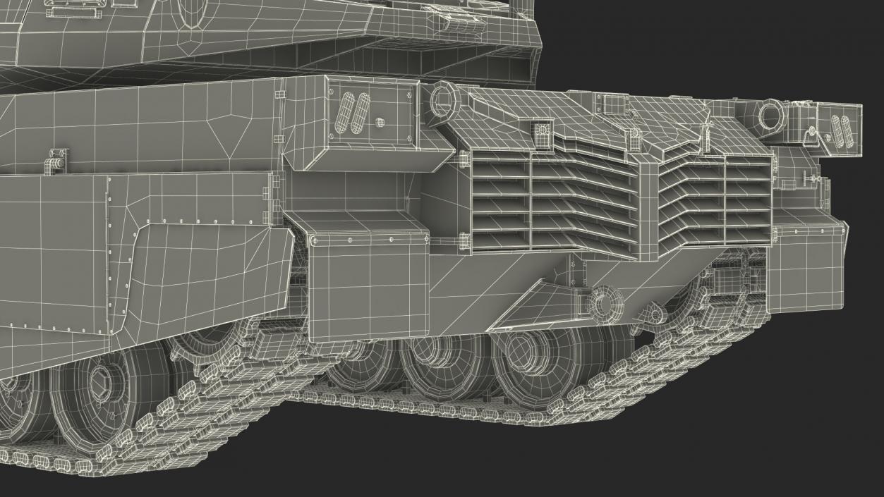 3D Tank Abrams X Grey model