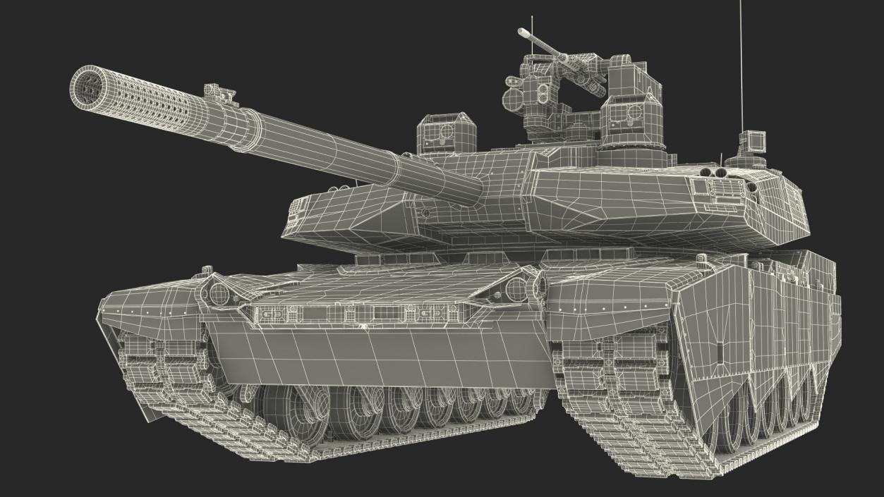 3D Tank Abrams X Grey model