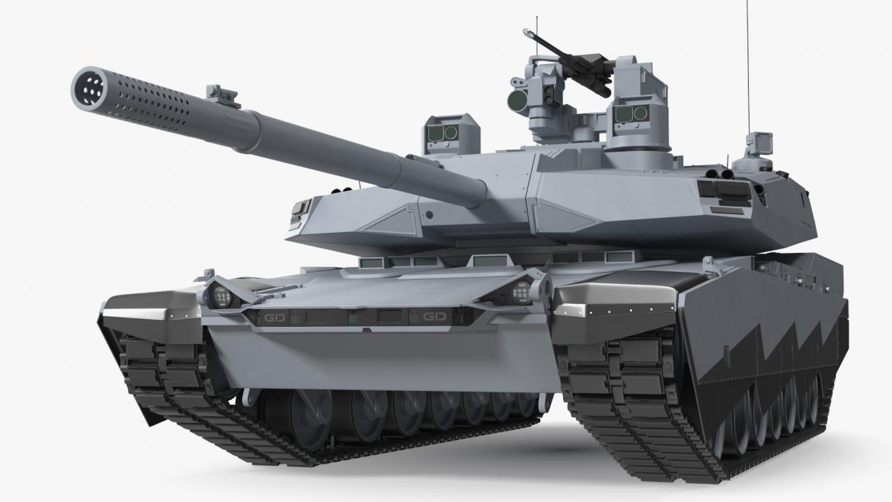 3D Tank Abrams X Grey model