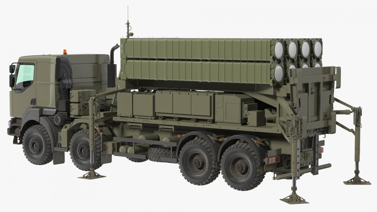 3D Mobile Medium Range Air Defense Missile System